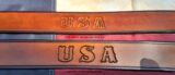 Hand Tooled USA Patriot Leather Belt - Image 3