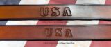 Hand Tooled USA Patriot Leather Belt - Image 7