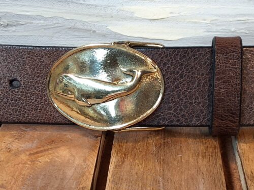 Kaish Sperm Whale Buckle in Solid Brass