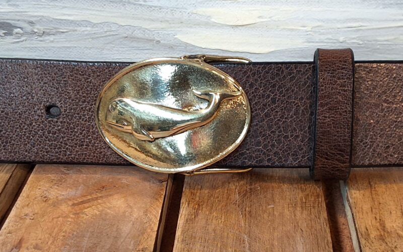 Kaish Sperm Whale Buckle in Solid Brass