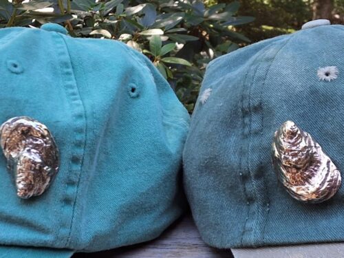 Oyster Shell Cap Pin in White Bronze Silver and Solid Brass Oyster Shell Cap Pin in White Bronze Silver and Solid Brass