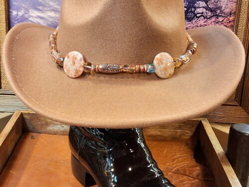 Beaded Leather Hat Band Beaded Leather Hat Band