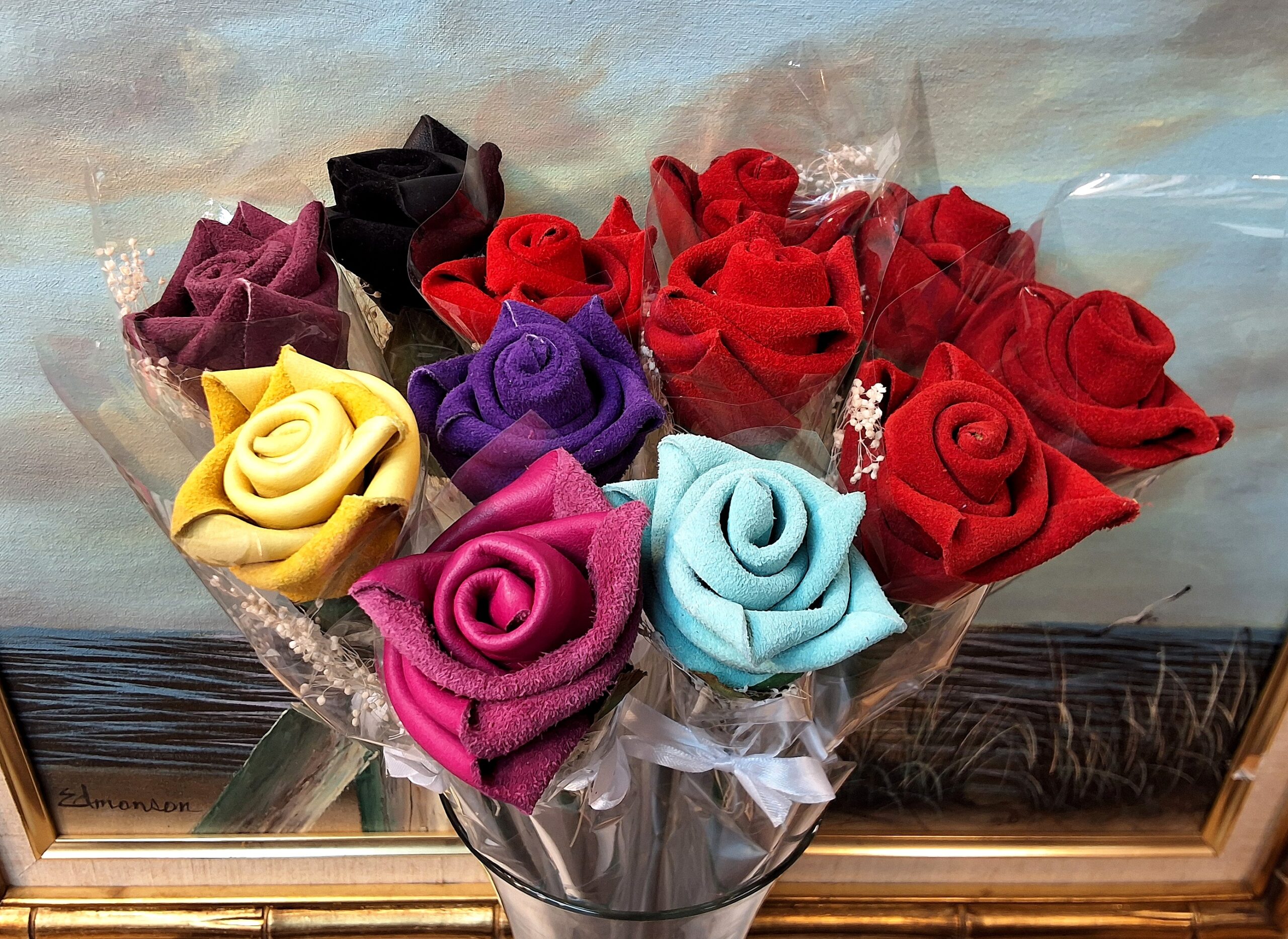 Artisan Handcrafted Leather Roses
